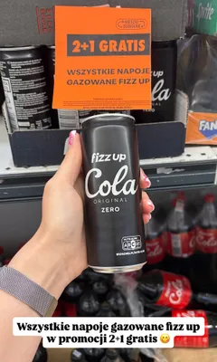 Napój gazowany fizz up Cola Original Zero promocja w Biedronka