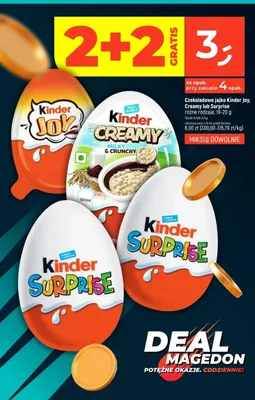 Czekoladowe jajko Kinder Joy promocja w Dealz