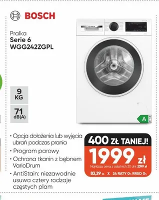 Pralka BOSCH Serie 6 WGG242ZGPL promocja w Max Elektro