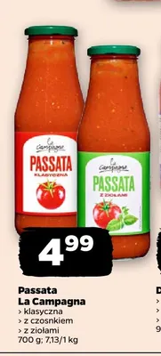 Passata z czosnkiem La Campagna promocja w Netto