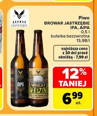 Piwo Browar Jastrzębie Wheat IPA promocja w Carrefour Market