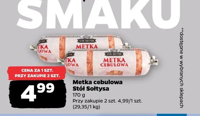 Metka cebulowa Stół Sołtysa promocja w Netto