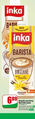 Napój owsiany Inka Barista smak wanilii promocja w Dino