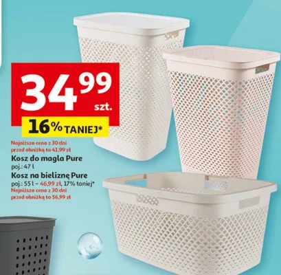 Kosz do magla Pure promocja w Auchan