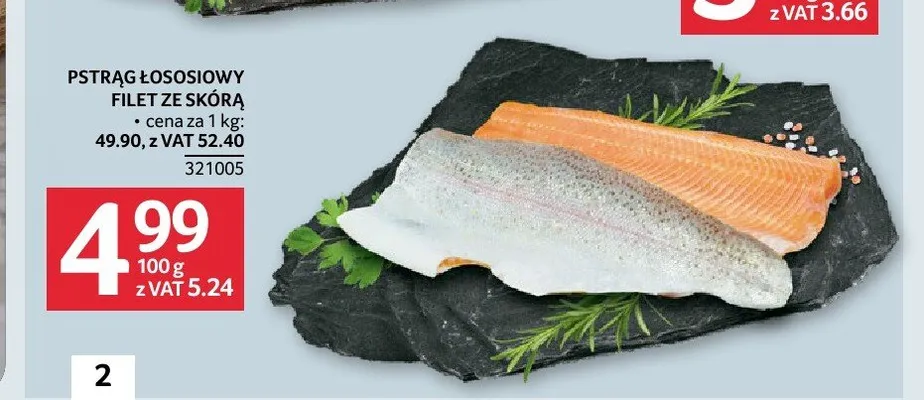 Pstrąg łososiowy filet ze skórą promocja w Selgros