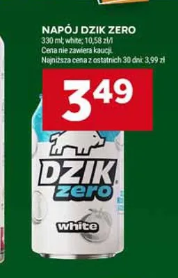 Napój Dzik Zero White promocja w Stokrotka