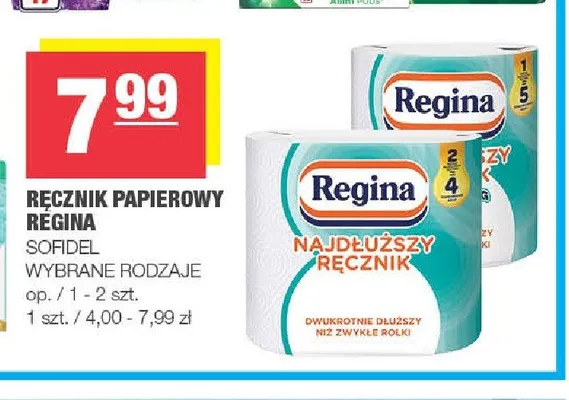 Ręcznik papierowy Regina Najdłuższy Ręcznik promocja w SPAR