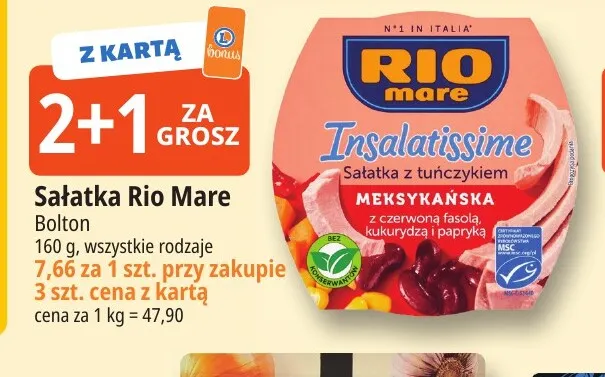 Sałatka z tuńczykiem Rio Mare Insalatissime Meksykańska promocja w Leclerc