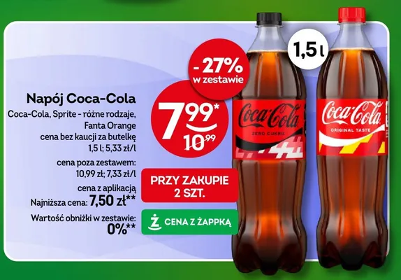 Napój gazowany 1,5l promocja w Żabka