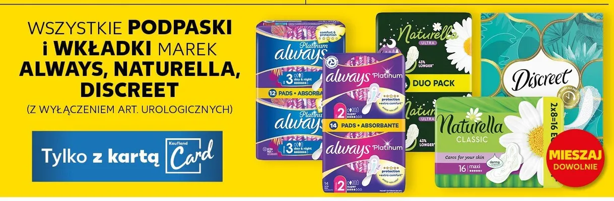Podpaski Platinum promocja w Kaufland