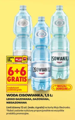 Woda Cisowianka niegazowana promocja w Biedronka