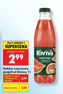Nektar czerwony grejpfrut Riviva promocja w Biedronka