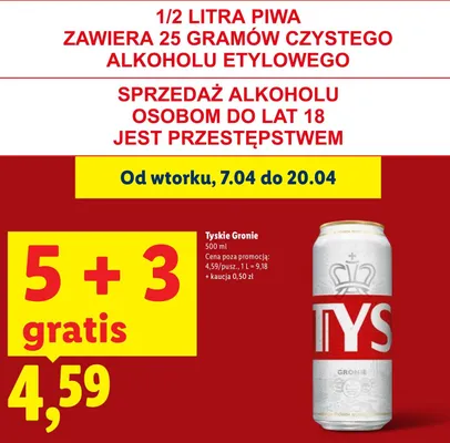 Piwo Gronie promocja w Lidl