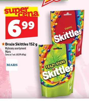 Draże Crazy Sours Skittles promocja w TOPAZ