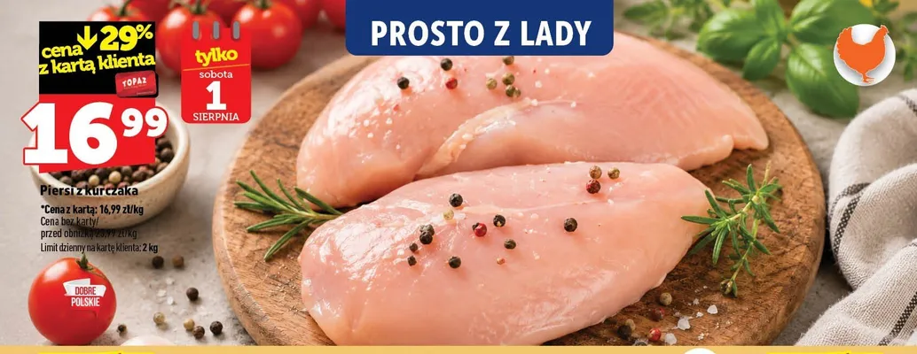 Piersi z kurczaka promocja w TOPAZ