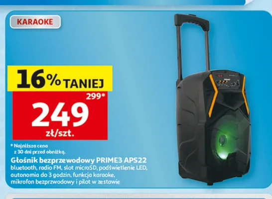 Głośnik bezprzewodowy PRIME3 APS22 promocja w Auchan