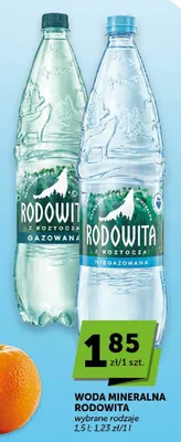 Woda mineralna Rodowita gazowana promocja w Euro Sklep