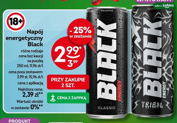 Napój energetyczny Black Tribal promocja w Żabka