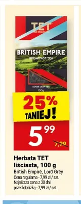 Herbata liściasta TET Lord Grey promocja w Twój Market