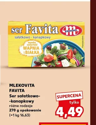 Ser sałatkowo-kanapkowy Favita Mlekovita promocja w Kaufland