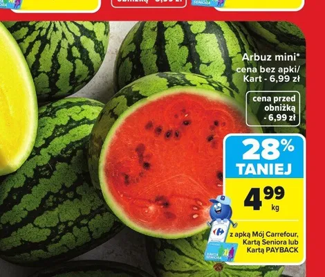 Arbuz mini promocja w Carrefour