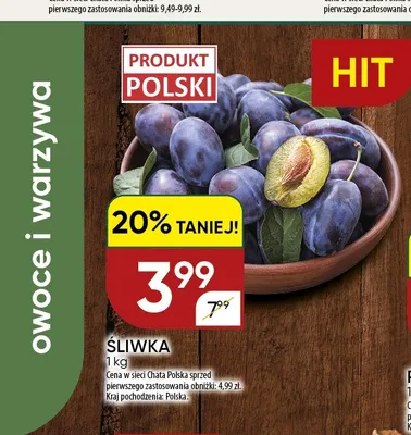 Śliwka promocja w Chata Polska