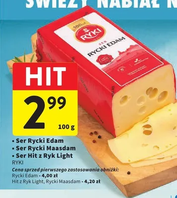 Ser Rycki Edam promocja w Intermarche