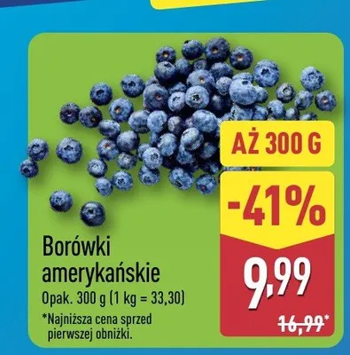 Borówki amerykańskie promocja w Aldi