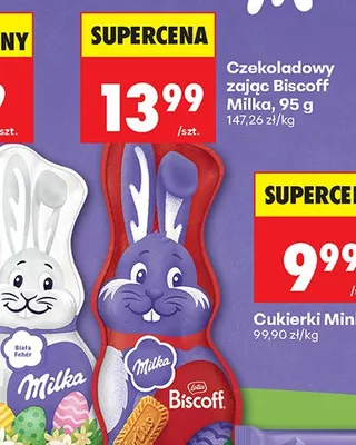 Czekoladowy zając Biscoff Milka promocja w Biedronka
