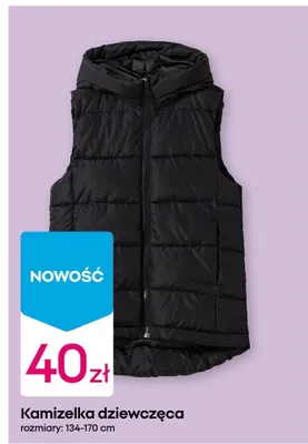 Kamizelka dziewczęca r. 134-170 promocja w Pepco