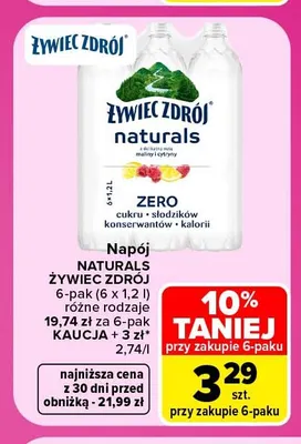 Napój Naturals Żywiec Zdrój 6-pak promocja w Carrefour Market
