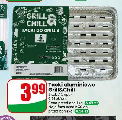 Tacki aluminiowe Grill & Chill promocja w Dino