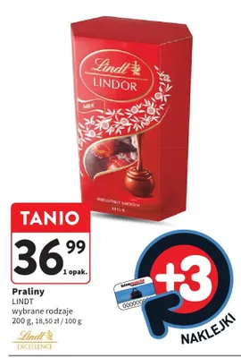 Praliny Lindor Lindt milk promocja w Intermarche