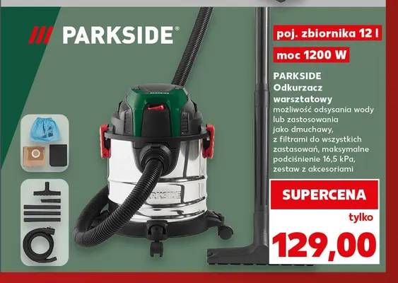 Odkurzacz warsztatowy Parkside promocja w Kaufland