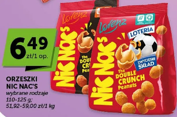 Orzeszki Nic Nac's Double Crunch Peanuts promocja w ABC
