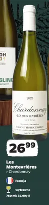 Wino białe Les Montevrières Chardonnay promocja w Netto