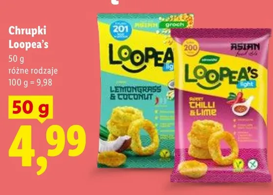 Chrupki Loopea's Lemongrass & Coconut promocja w Lidl