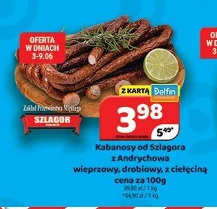Kabanosy od Szlagora z Andrychowa z cielęciną promocja w Delfin