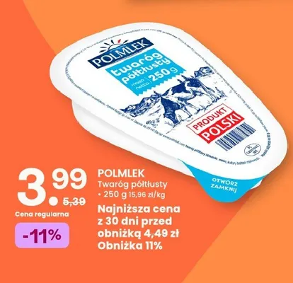 Twaróg półtłusty promocja w Frisco