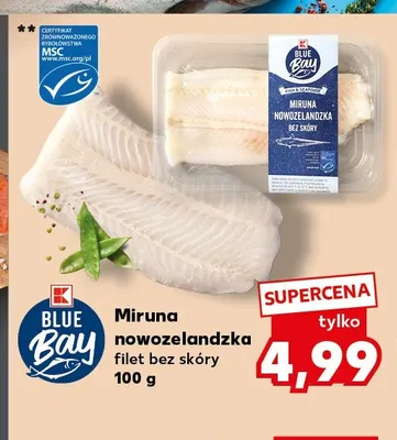 Miruna nowozelandzka filet bez skóry Blue Bay promocja w Kaufland