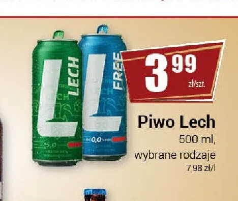 Piwo Lech wybrane rodzaje promocja w Premium Nasz Sklep