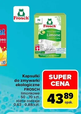 Kapsułki do zmywarki ekologiczne Frosch Limone promocja w Carrefour