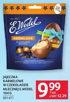 Jajeczka karmelowe w czekoladzie mlecznej E.Wedel 104 g promocja w Selgros