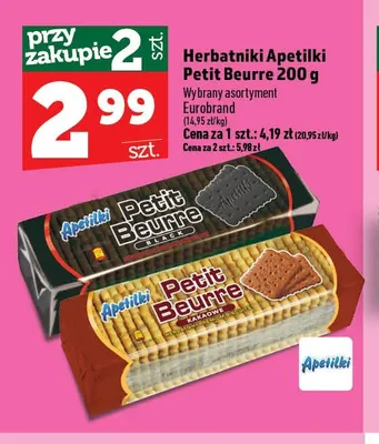 Herbatniki Apetitki Petit Beurre promocja w TOPAZ