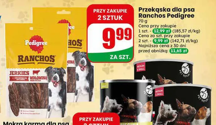 Przekąska dla psa Ranchos Pedigree promocja w Dino
