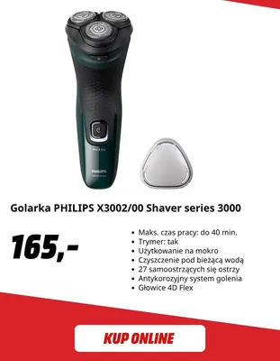 Golarka Philips Shaver Series 3000 promocja w Media Markt