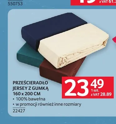 Prześcieradło mikrofibra z gumką 180 x 200 cm Tex promocja w Selgros