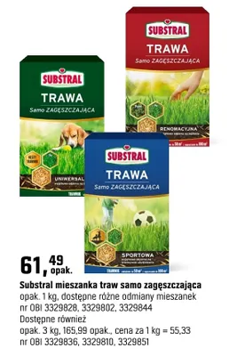 Mieszanka traw sama zagęszczająca promocja w OBI