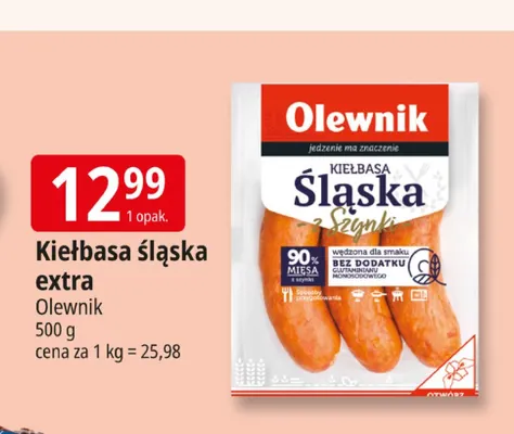 Kiełbasa śląska extra Olewnik promocja w Leclerc