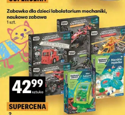 Zabawka dla dzieci labolatorium mechaniki, naukowa zabawa promocja w Delikatesy Centrum
